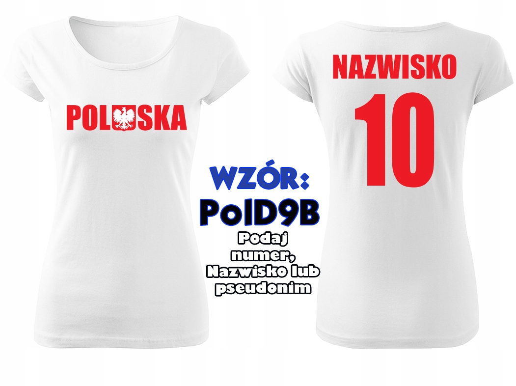 Koszulka POLSKA KIBICA damska REPREZENTACJI XXL Linia plus size (duże rozmiary)