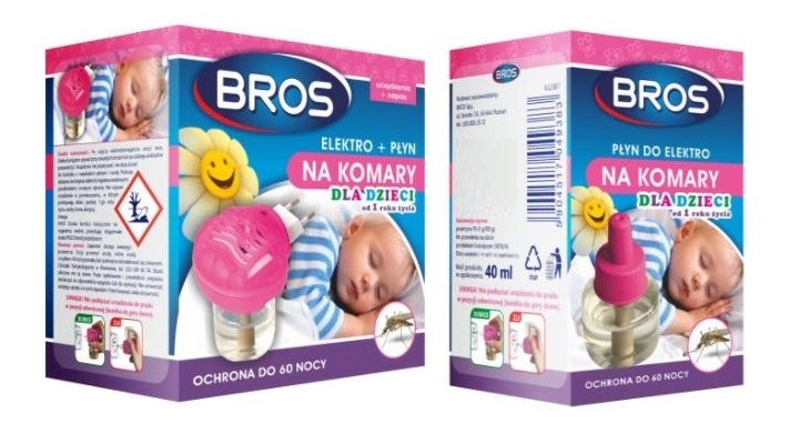 

Bros Elektro + 2X Płyn na komary dla dzieci