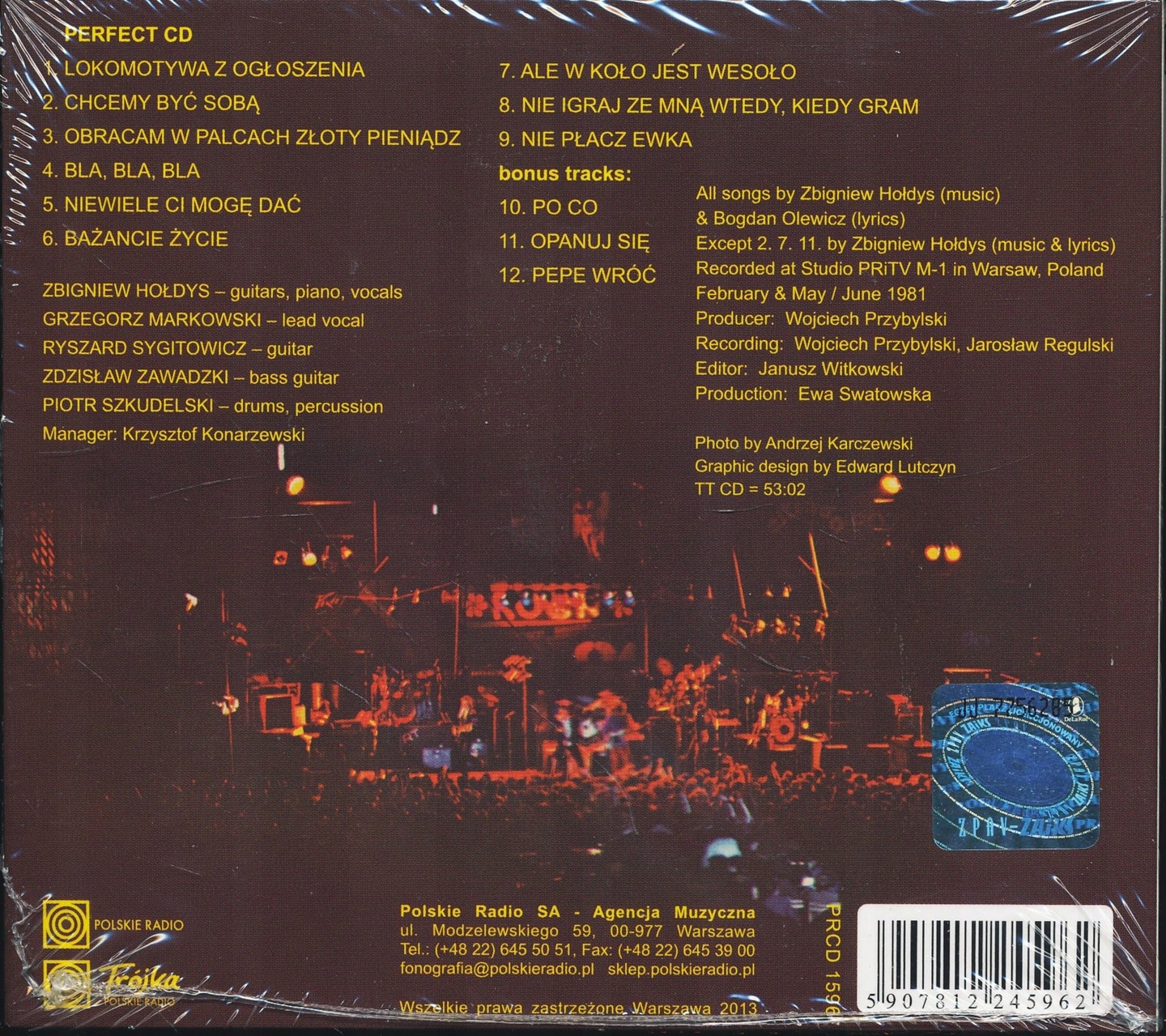 PERFECT BIAŁY ALBUM 1 RAZ NA CD + BONUS - 1 CD EAN (GTIN) 5907812245962