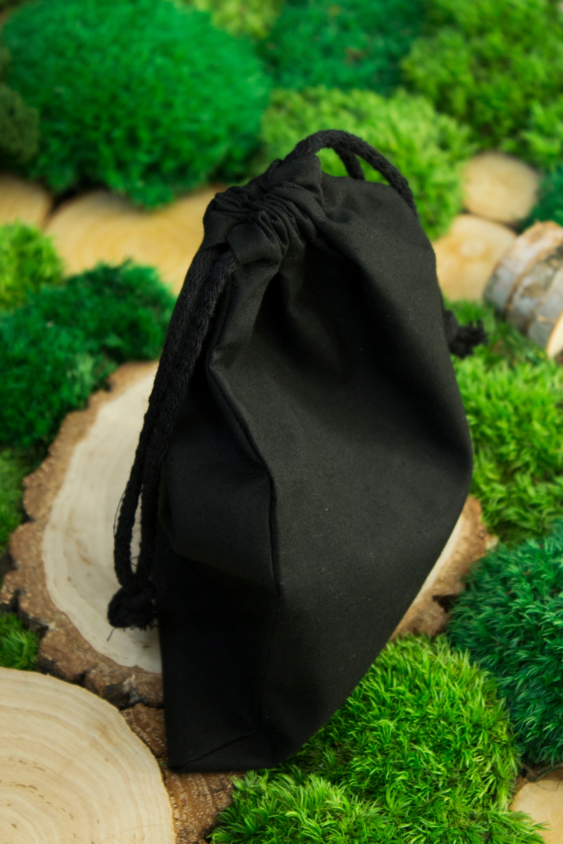 Worek bawełniany czarny 15x20cm 280g Szerokość (dłuższy bok) 15 cm