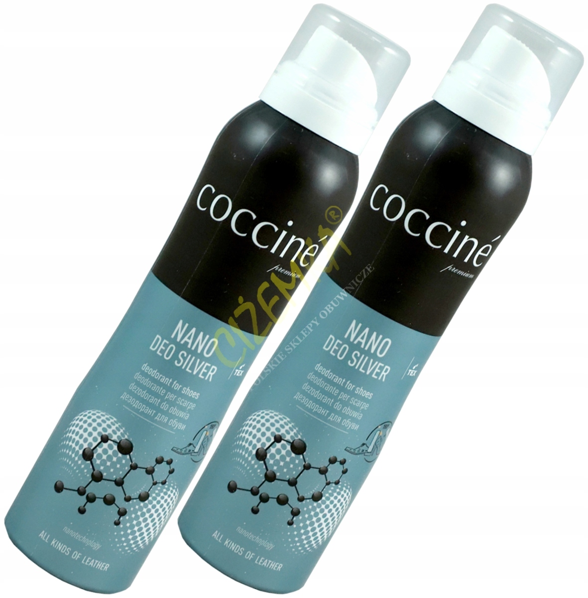 2x COCCINE NANO DEZODORANT ODŚWIEŻACZ BUTÓW 150 ml