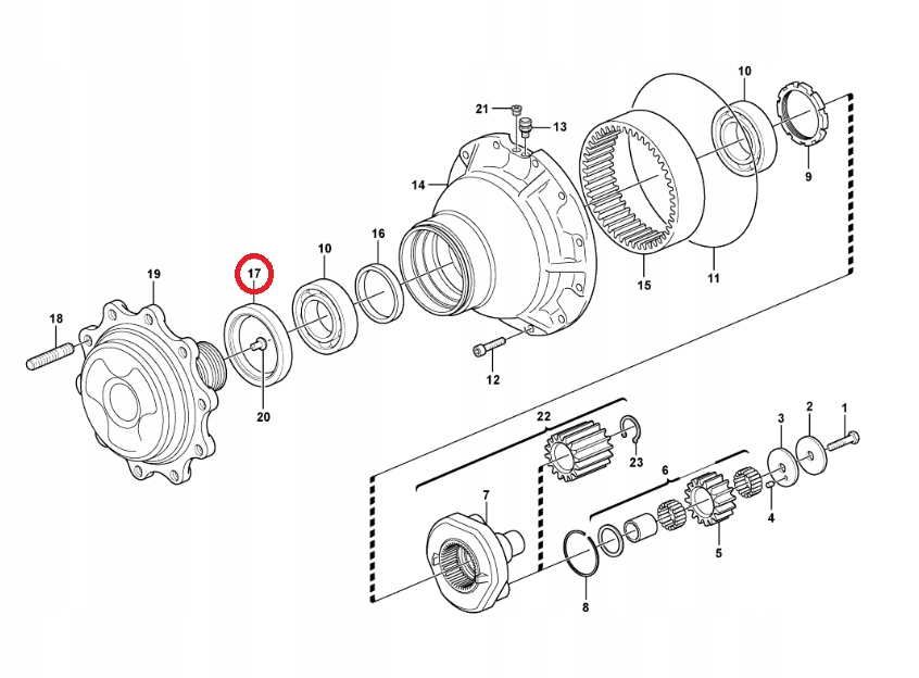 УПЛОТНИТЕЛЬ СТУПИЦЫ ЗАДНЕГО КОЛЕСА VOLVO BL61 BL71 15196337