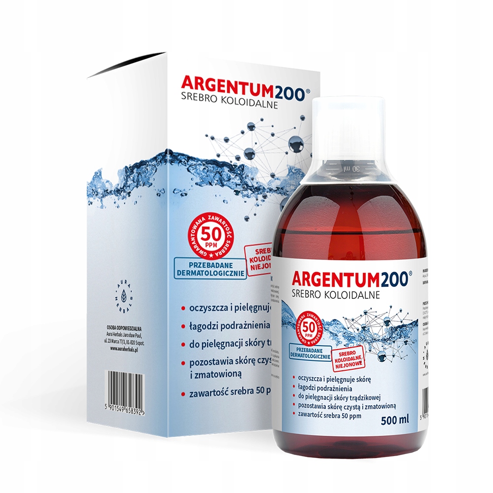 

Argentum200 Srebro Koloidalne 50 ppm tonik 500 ml