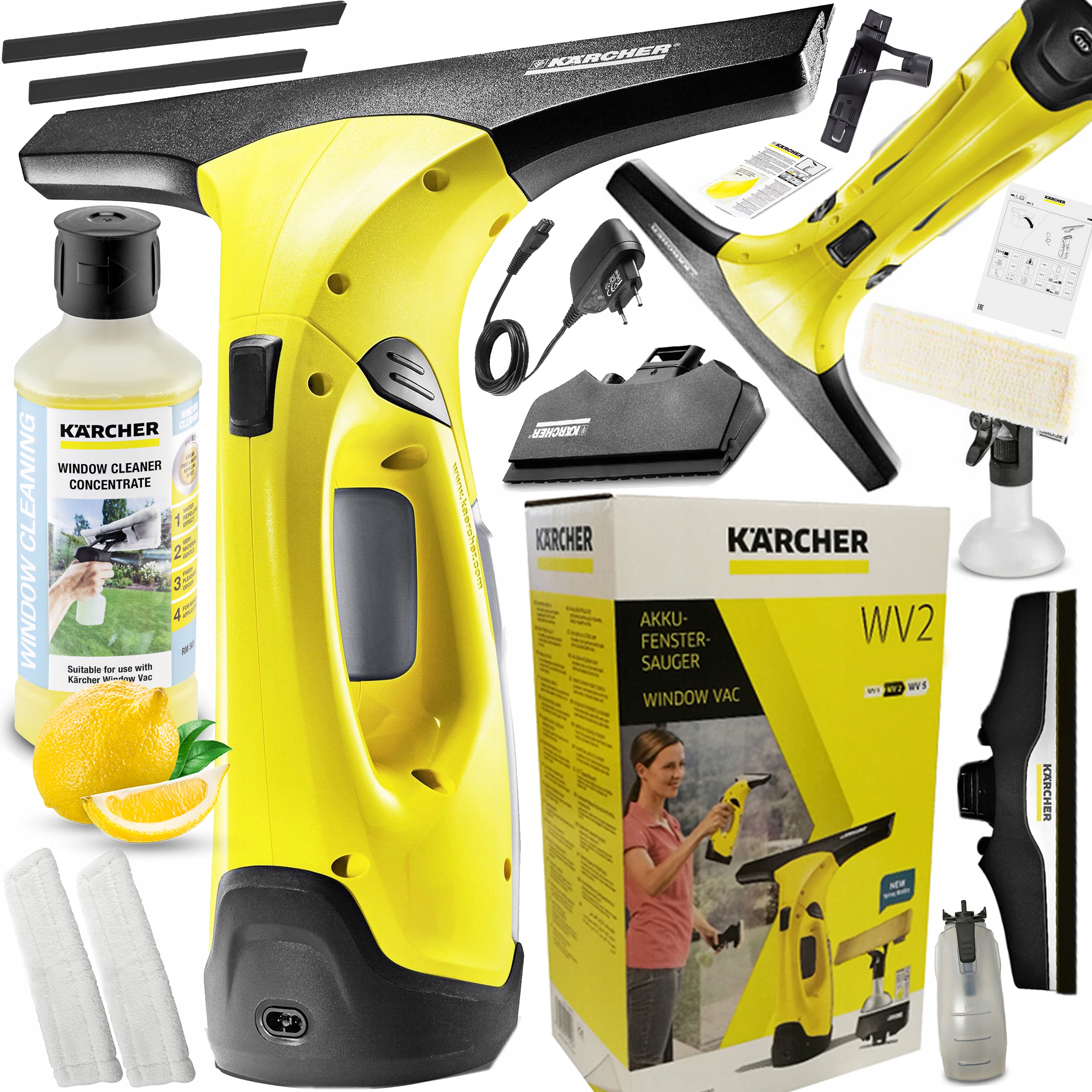 MYJKA DO MYCIA SZYB OKIEN LUSTER KARCHER WV2 +PŁYN 7400193455 Allegro.pl