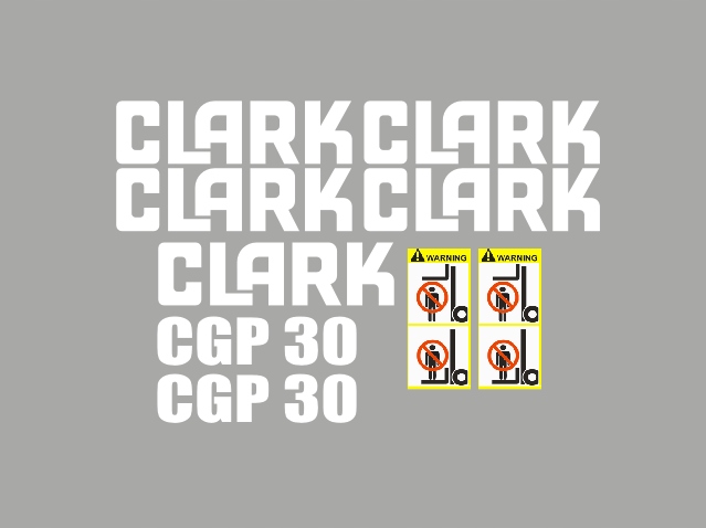 Samolepky s nálepkou Clark Cgp 30