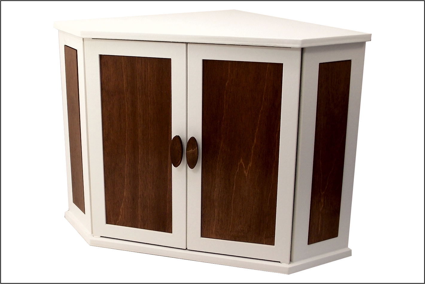 CHLEBAK SZAFKA NAROŻNY DWUPIĘTROWY BIAŁY/PALISANDE