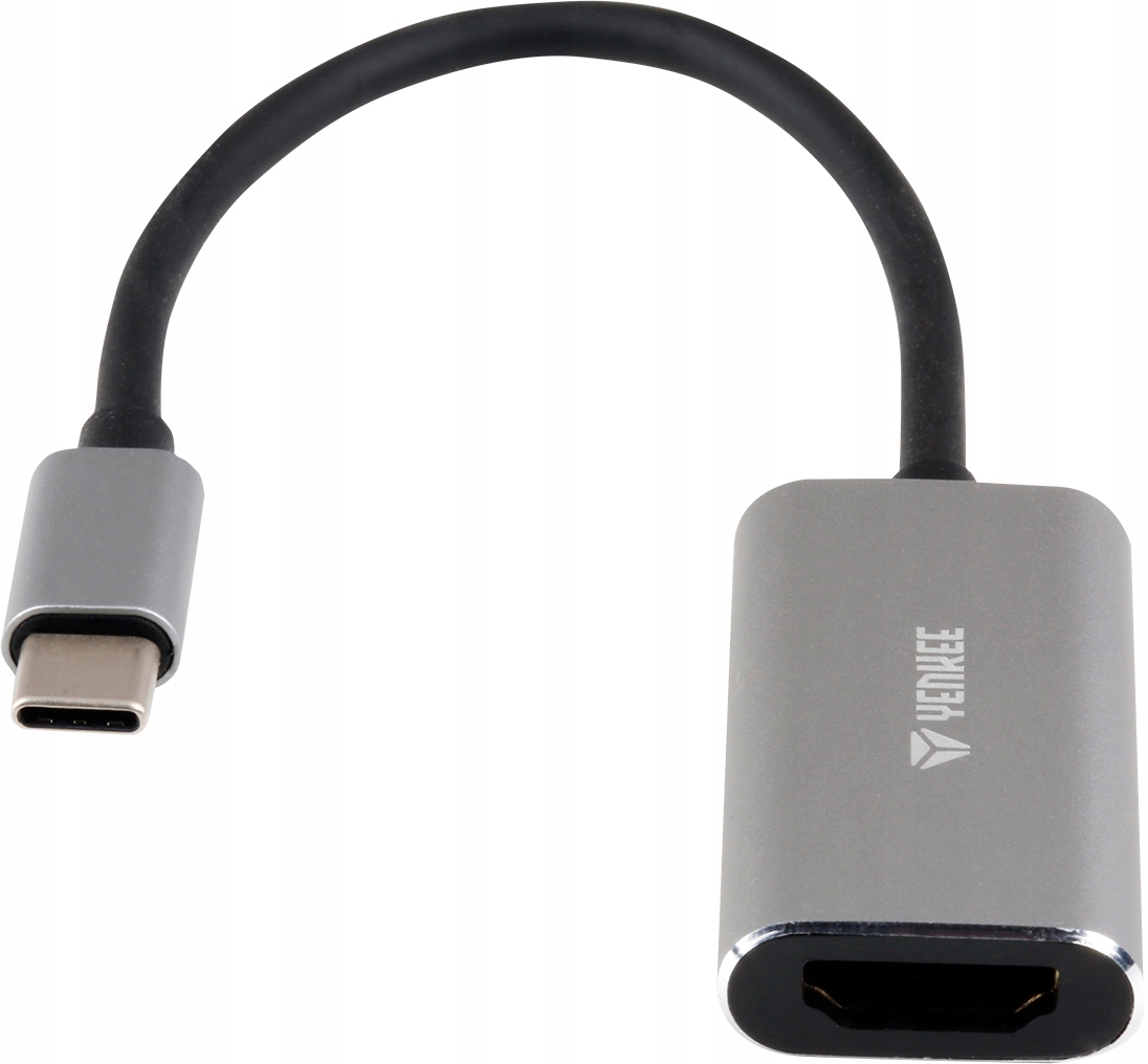 

Adapter przejściówka Yenkee Usb-c TypC Hdmi 4K Alu