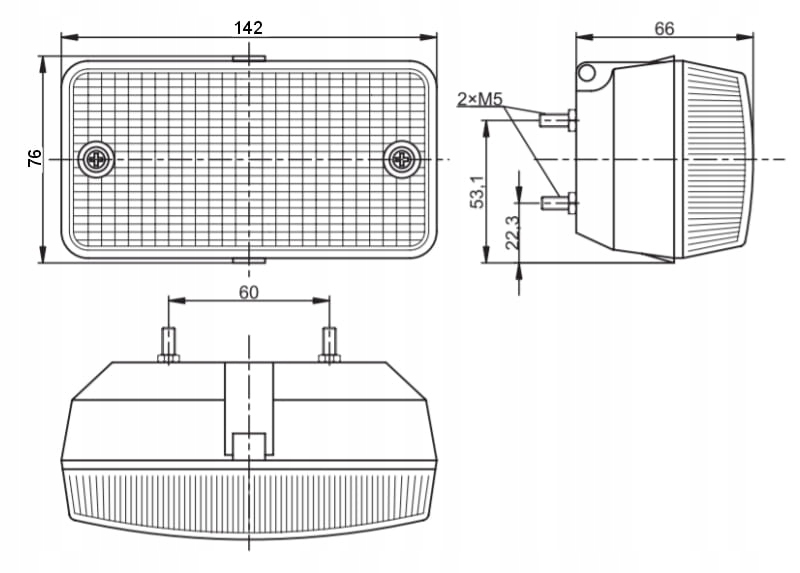 LAMPA COFANIA WSTECZNA PRZYCZEPA 126 M5 12/24V Producent części Fristom