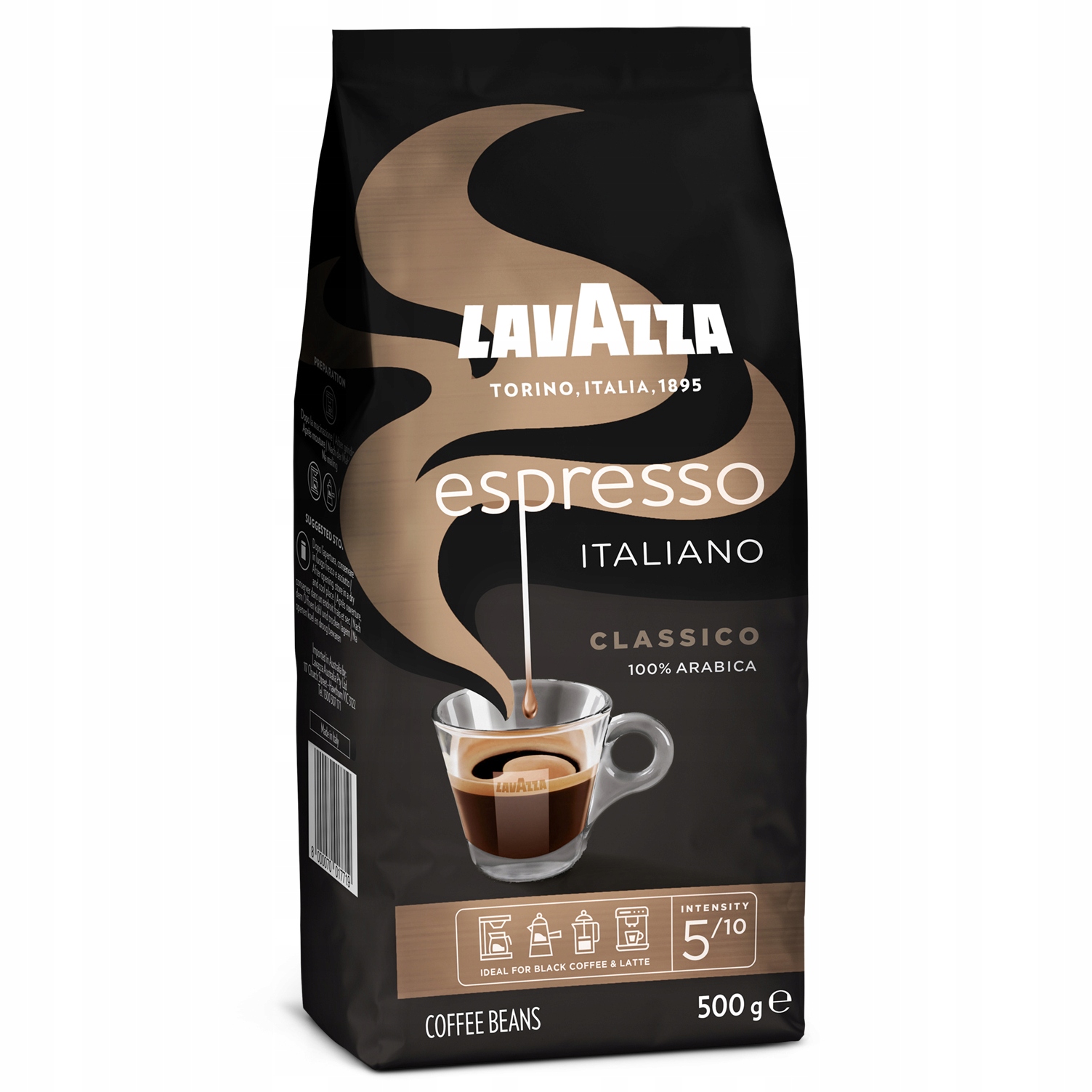 Levně Káva zrnková Arabica Lavazza Caffe Espresso Italiano Classico 500 g