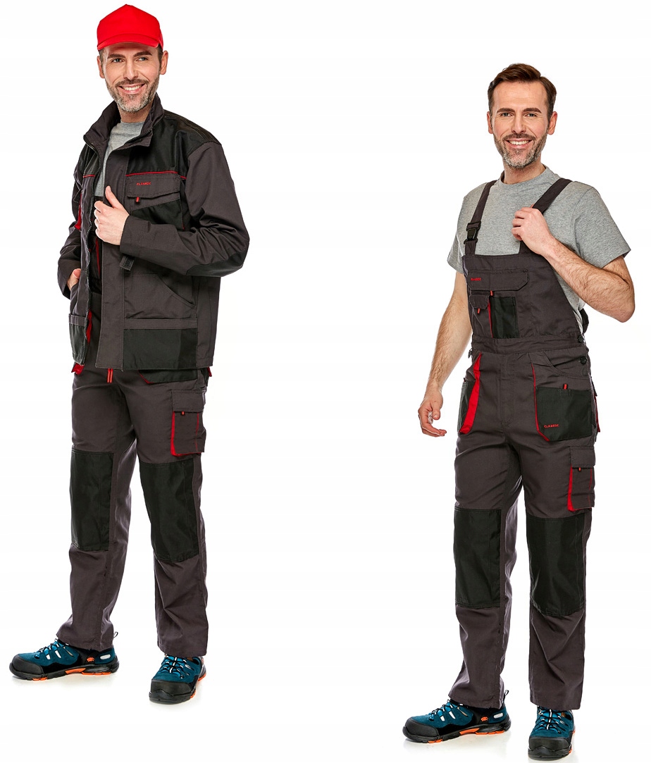 Робочий захисний одяг сильний графіт червоний 48