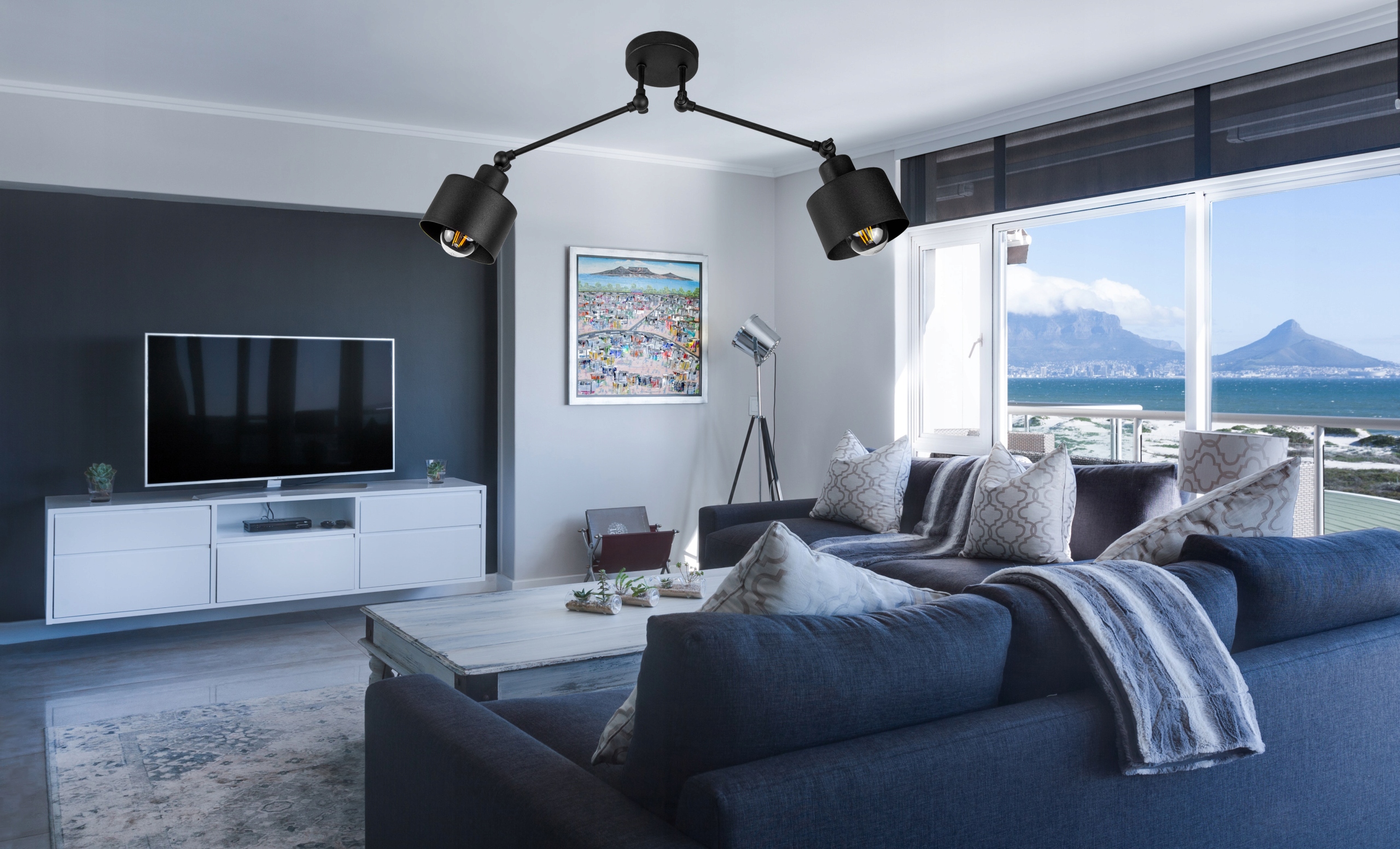 LAMPA SUFITOWA PLAFON ŻYRANDOL LOFT EDISON LED Zasilanie sieciowe