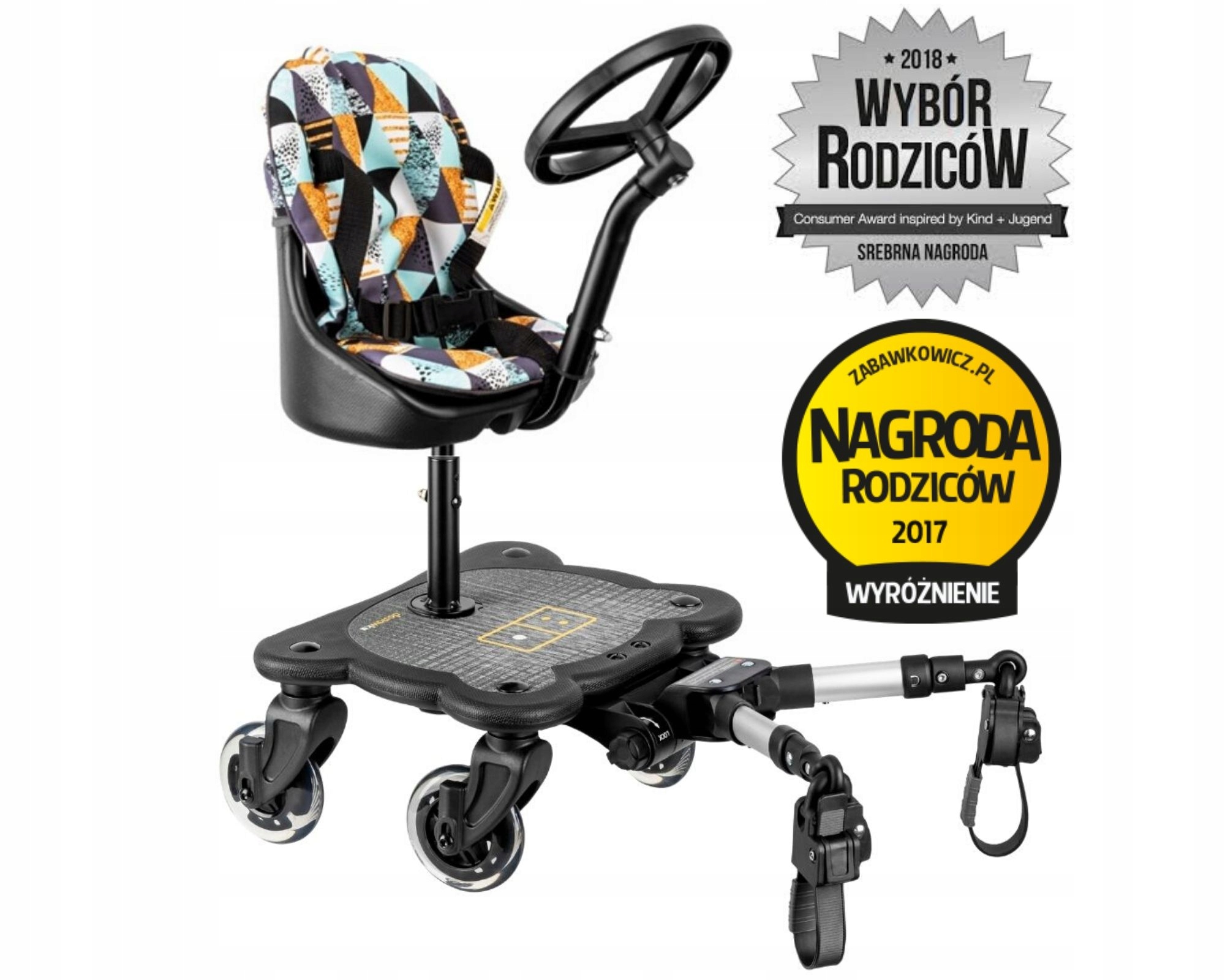 DOSTAWKA COZY 4 RIDER + PODUSIA TRÓJKĄTY KOLOROWE Kod producenta 892514002331