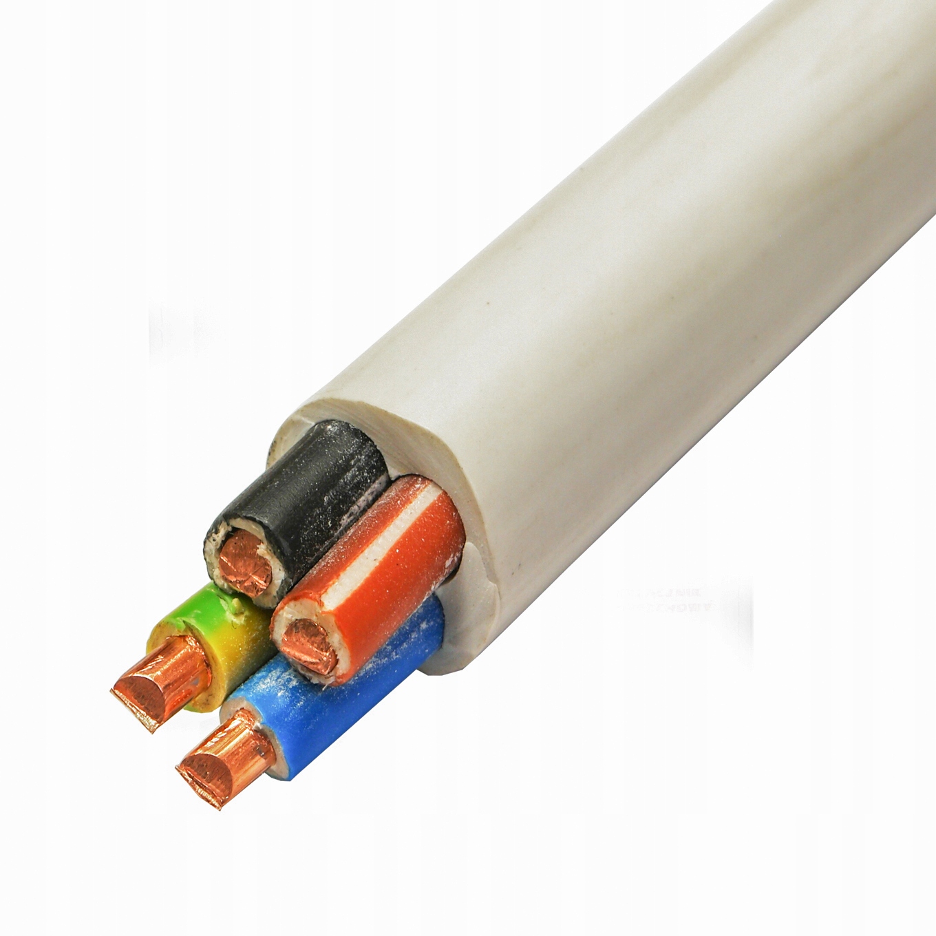 25 m okrúhly Kábel Ydy 4x6 mm 750 V drôt Cu hotový úsek 25 m