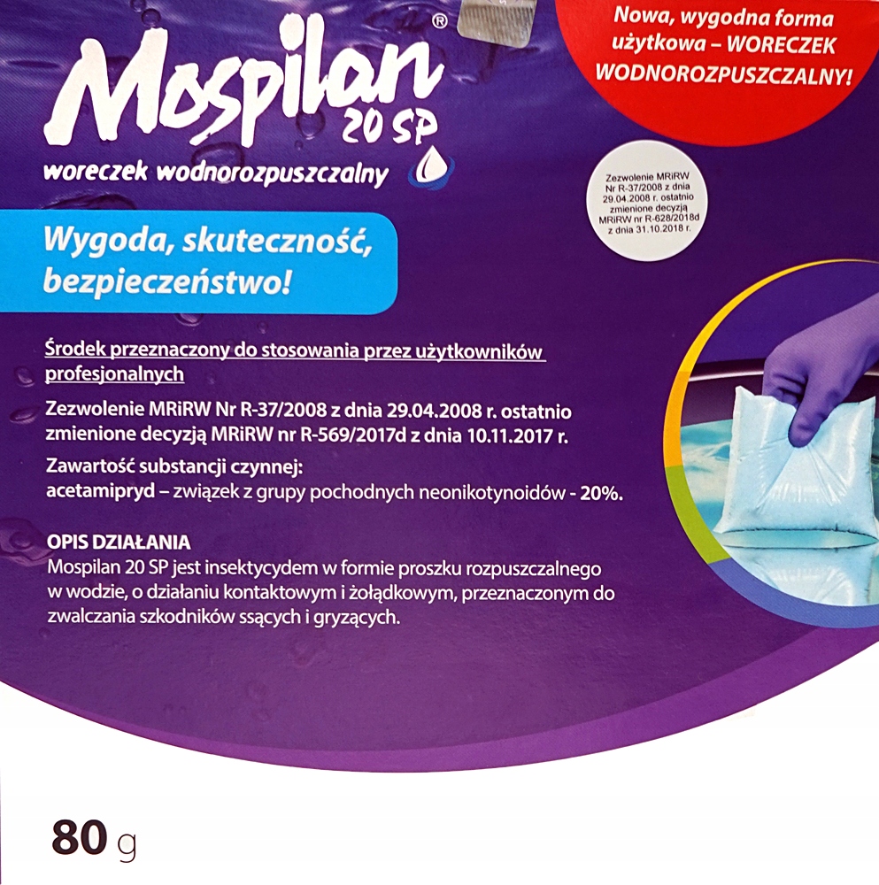 

Mospilan 20 Sp Na Stonkę Mączlika Mszycę 80g rozp