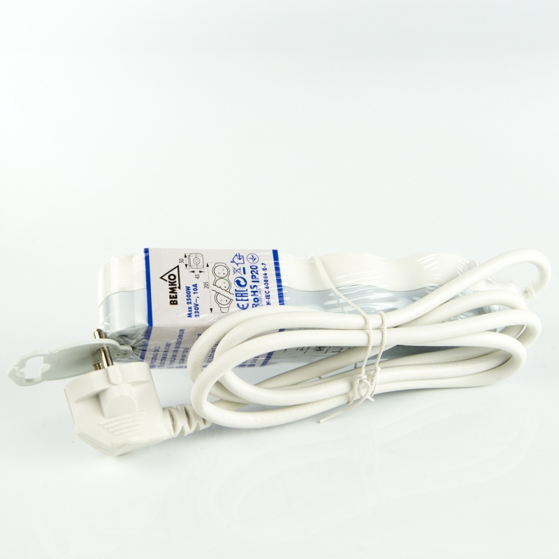 PRZEDŁUŻACZ POTRÓJNY+WYŁĄCZNIK 1,5M Z/U BEMKO Marka Bemko