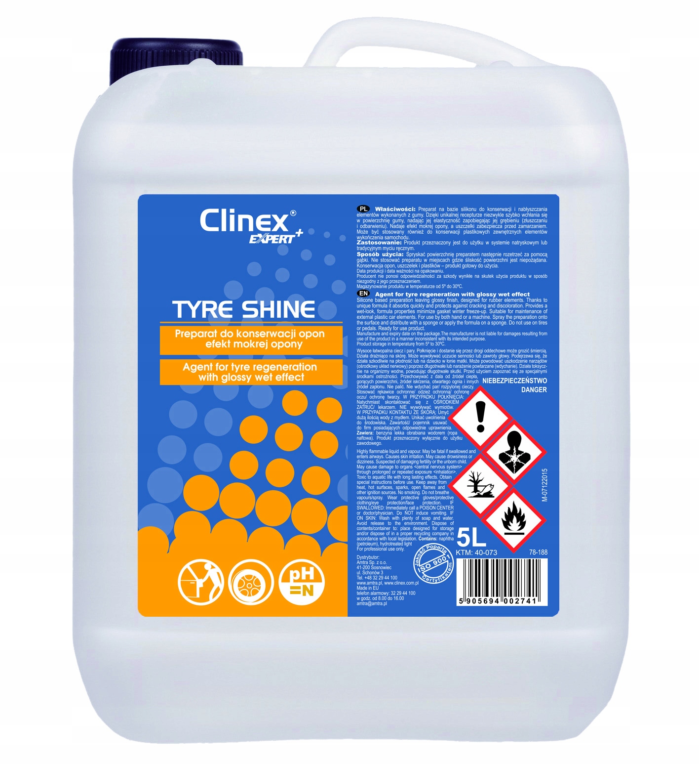 CLINEX TIRE SHINE 5L ДЛЯ ОБСЛУГОВУВАННЯ ШИН 40-073