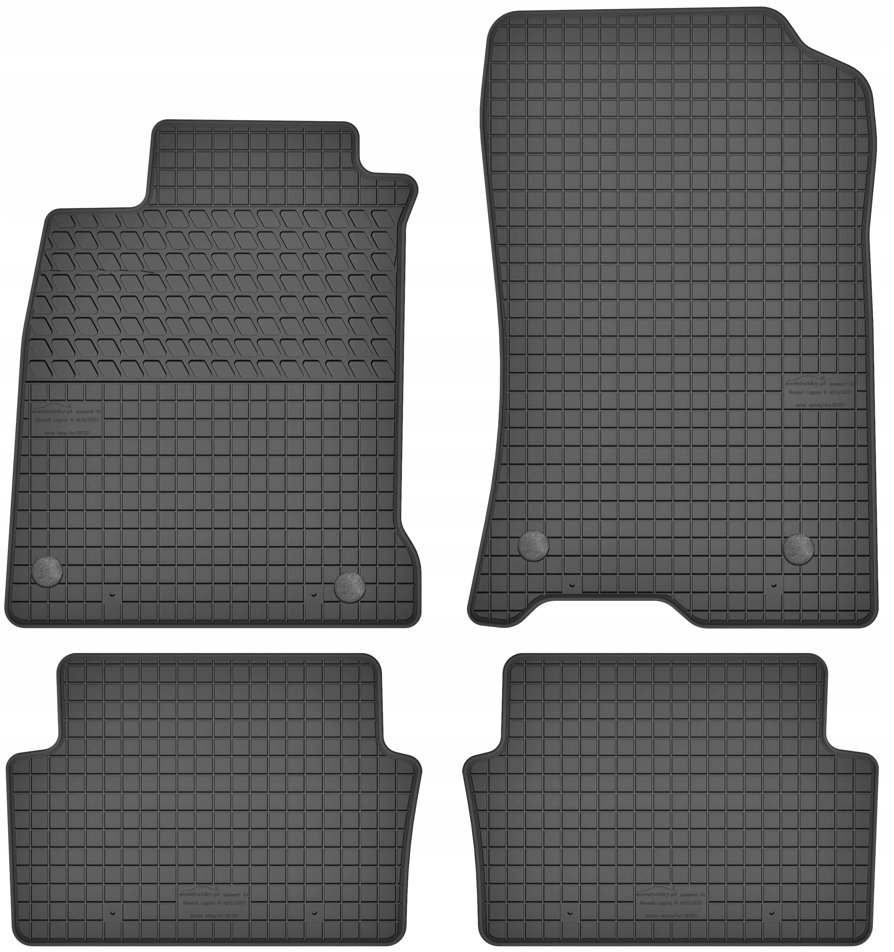 

Dywaniki gumowe do Renault Laguna 3 III 07-15