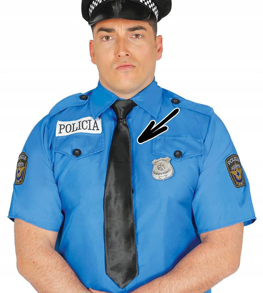 

Krawat czarny 47 cm przebranie