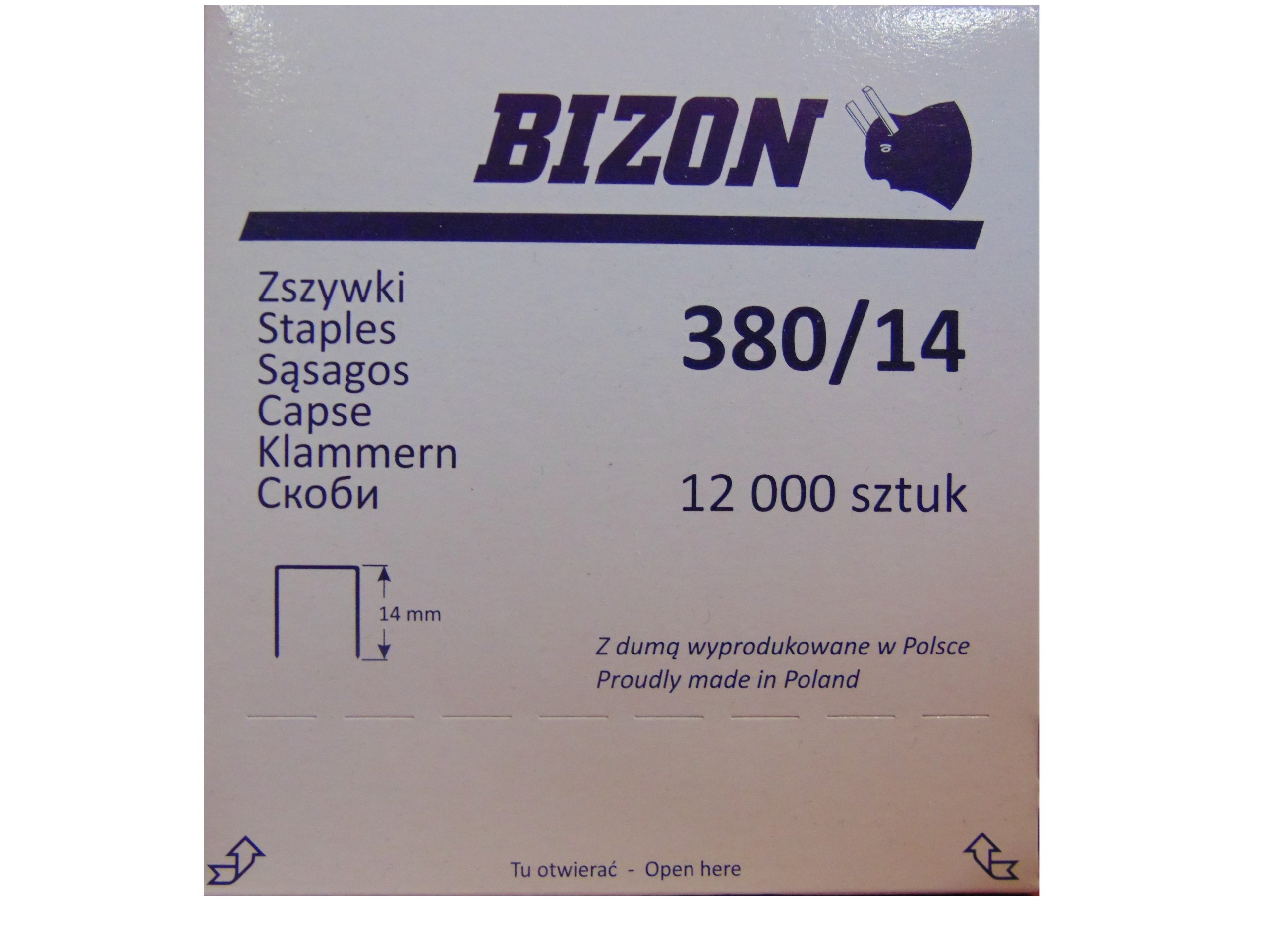 

Zszywki tapicerskie Bizon Bea 380/14 12000szt
