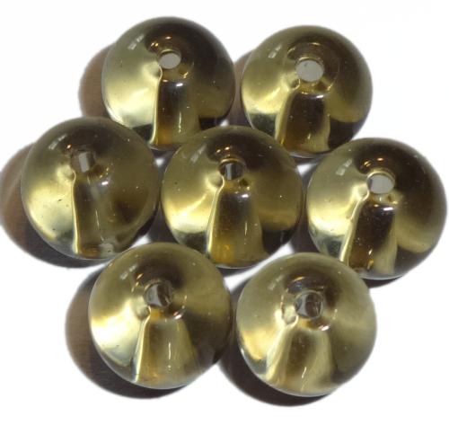Szklane Koraliki Transparentne Khaki 8mm 50szt