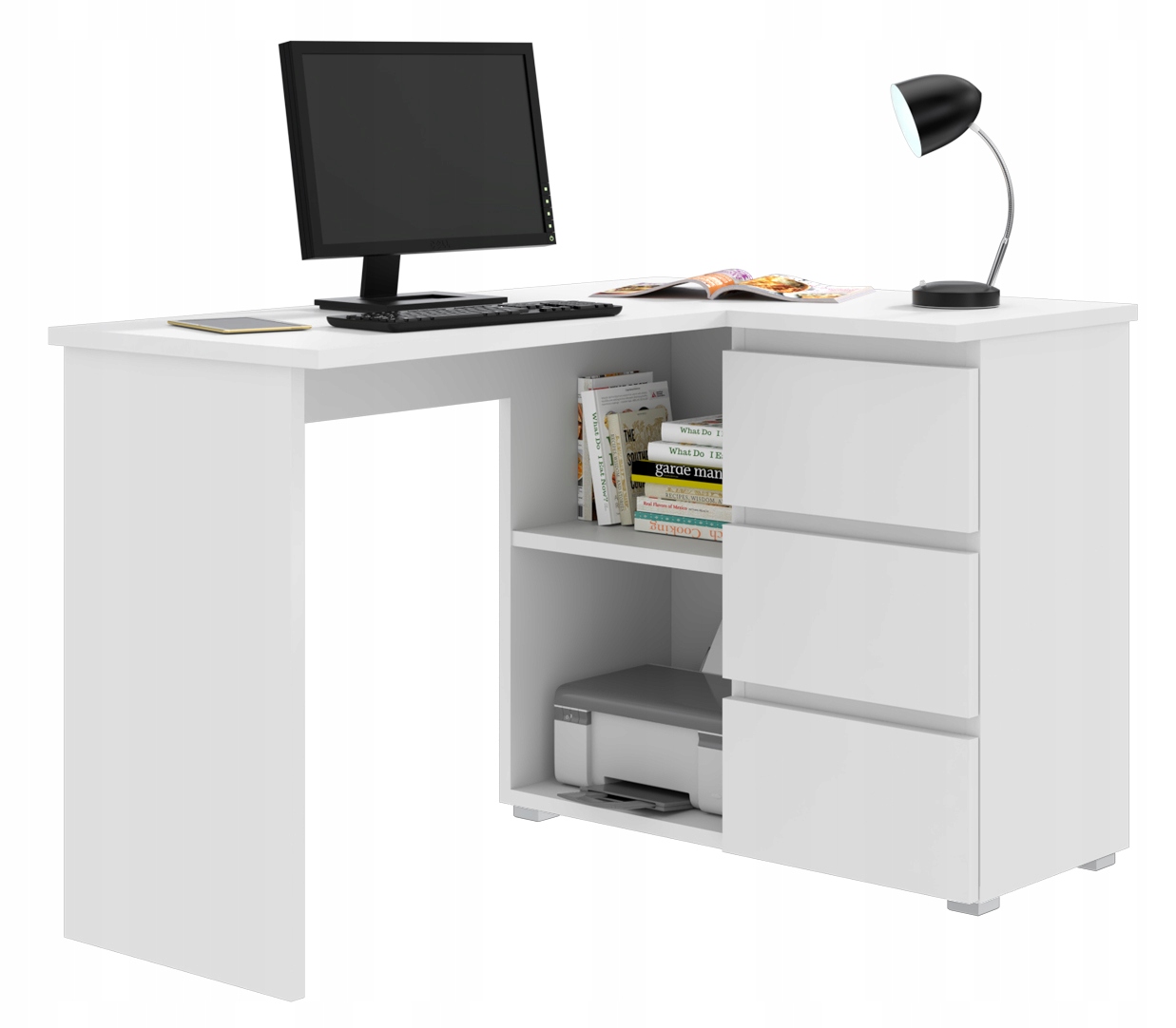 Угловой стол Martigo Plus 124 x 85 x 75 см белый