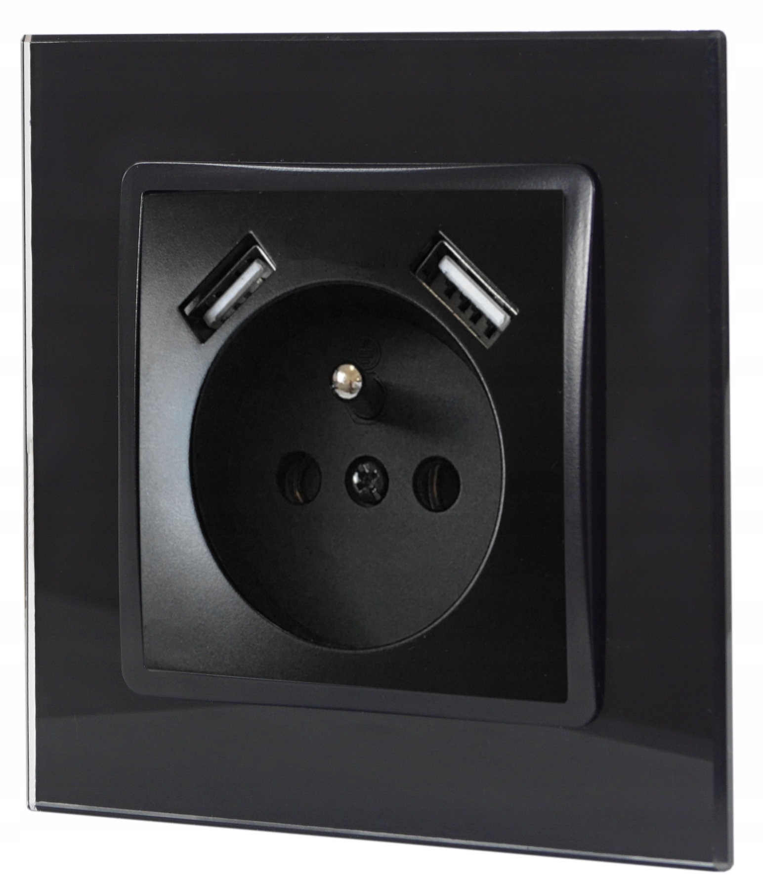 

Gniazdo 230V Szklane Z Bolcem Usb W Ramce Quadra