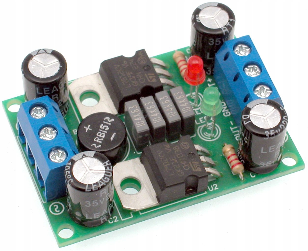 Modułowy zasilacz symetryczny 5V, DIY, AVT3140/5 B