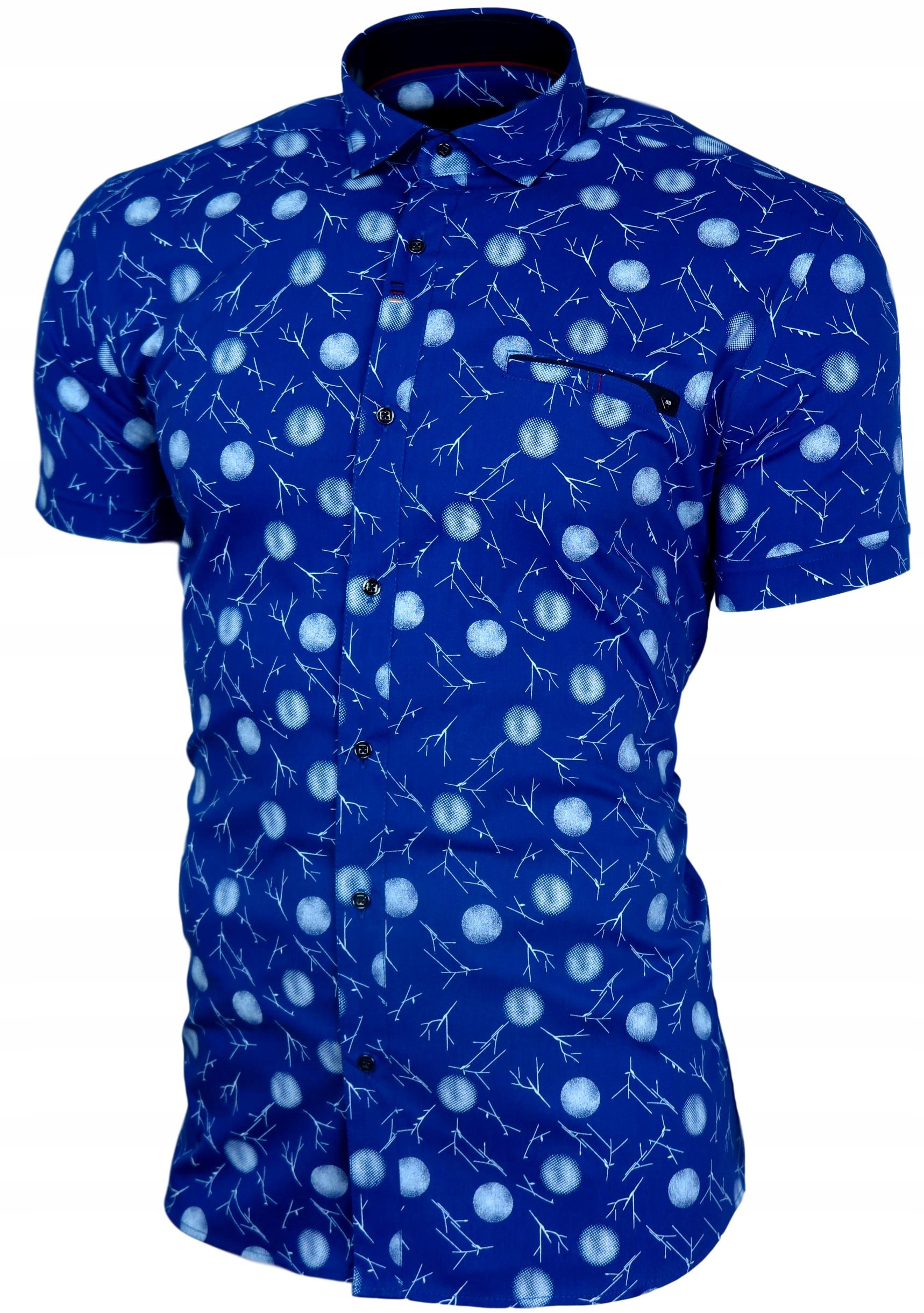 

Koszula Męska Krótki Rękaw Slim Fit _N37_ r. XL