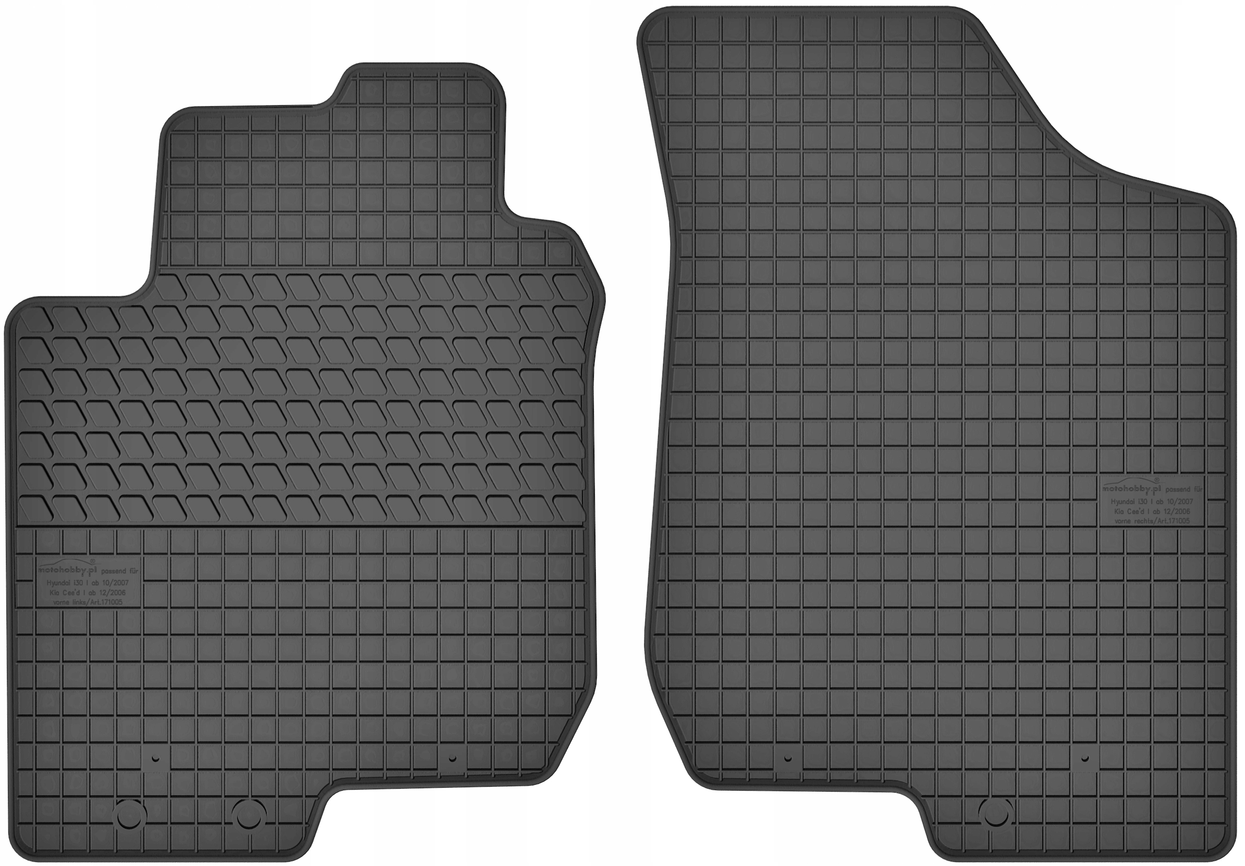 Килимки резинові виділені до KIA CEED I / 1 07-12