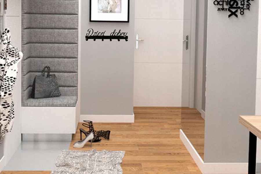 Wieszak ścienny DZIEŃ DOBRY na ubrania i klucze Marka inna