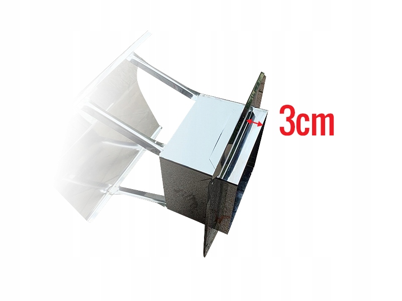 NASADA KOMINOWA DASZEK NIERDZEWNY 14X14 komin NAPO Długość 0.01 m