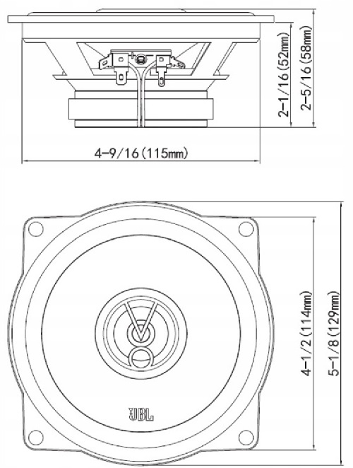 JBL STAGE2 524 13cm GŁOŚNIKI SAMOCHODOWE 210W NEW Producent części JBL