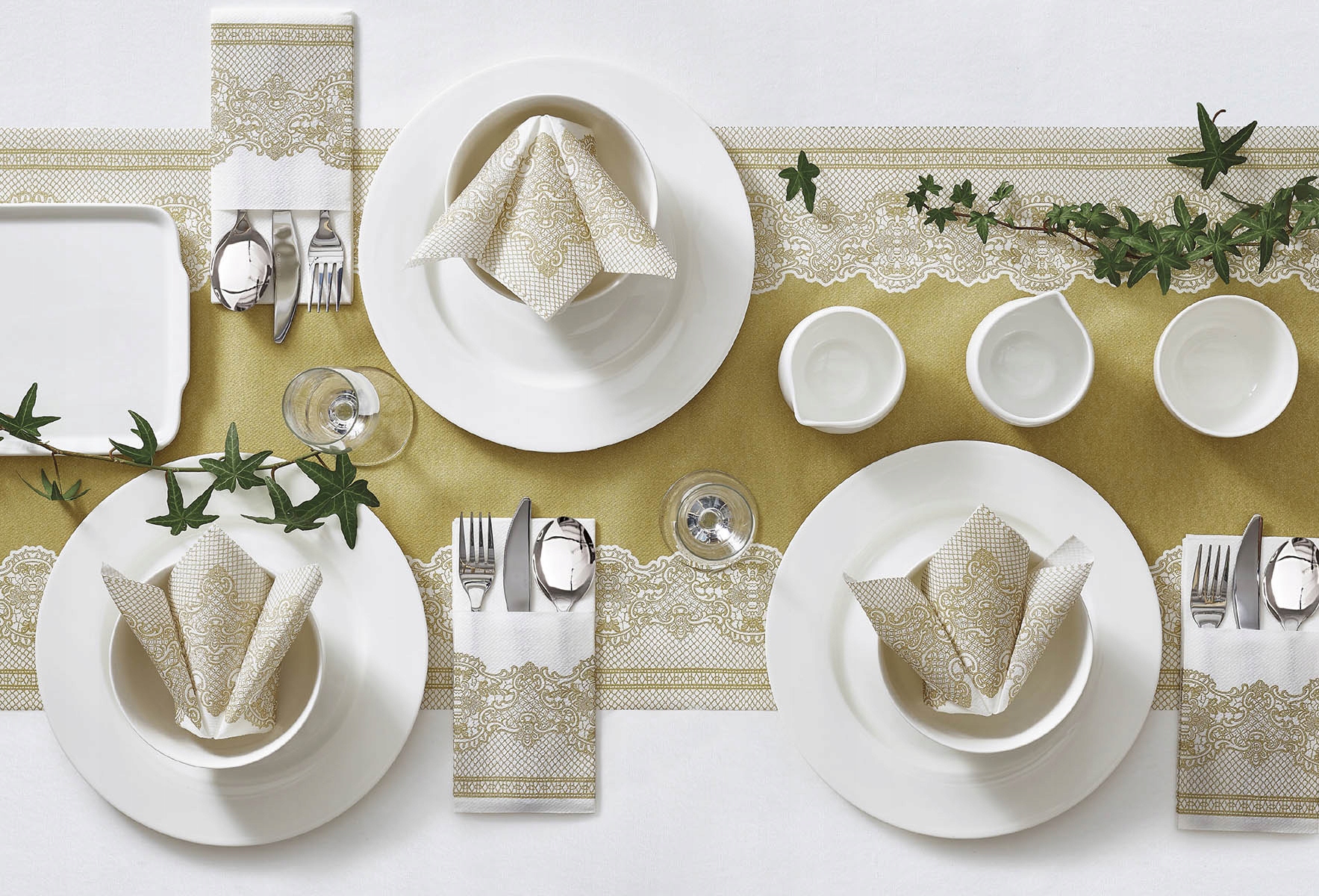 SERWETKI papierowe Złota Koronka 33x33cm 20szt Rodzaj serwetki