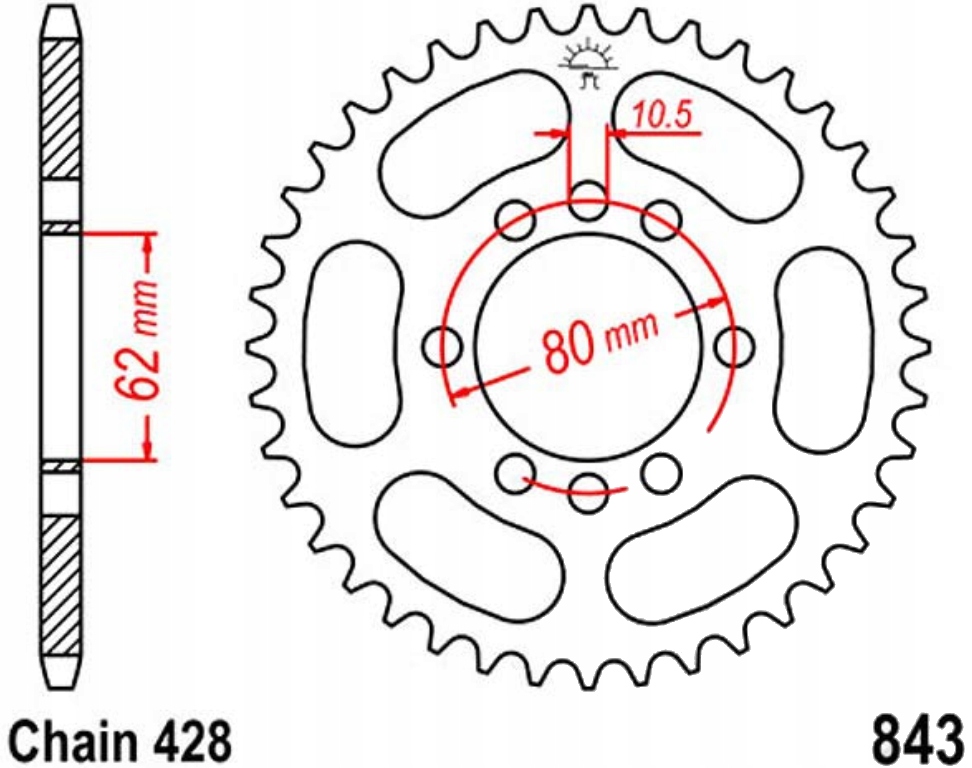 Zadní ozubení Jt R843 39-54Z Yamaha Dt 125 LC