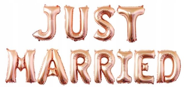 

Balony foliowe rose gold Just Married 40 cm wesele