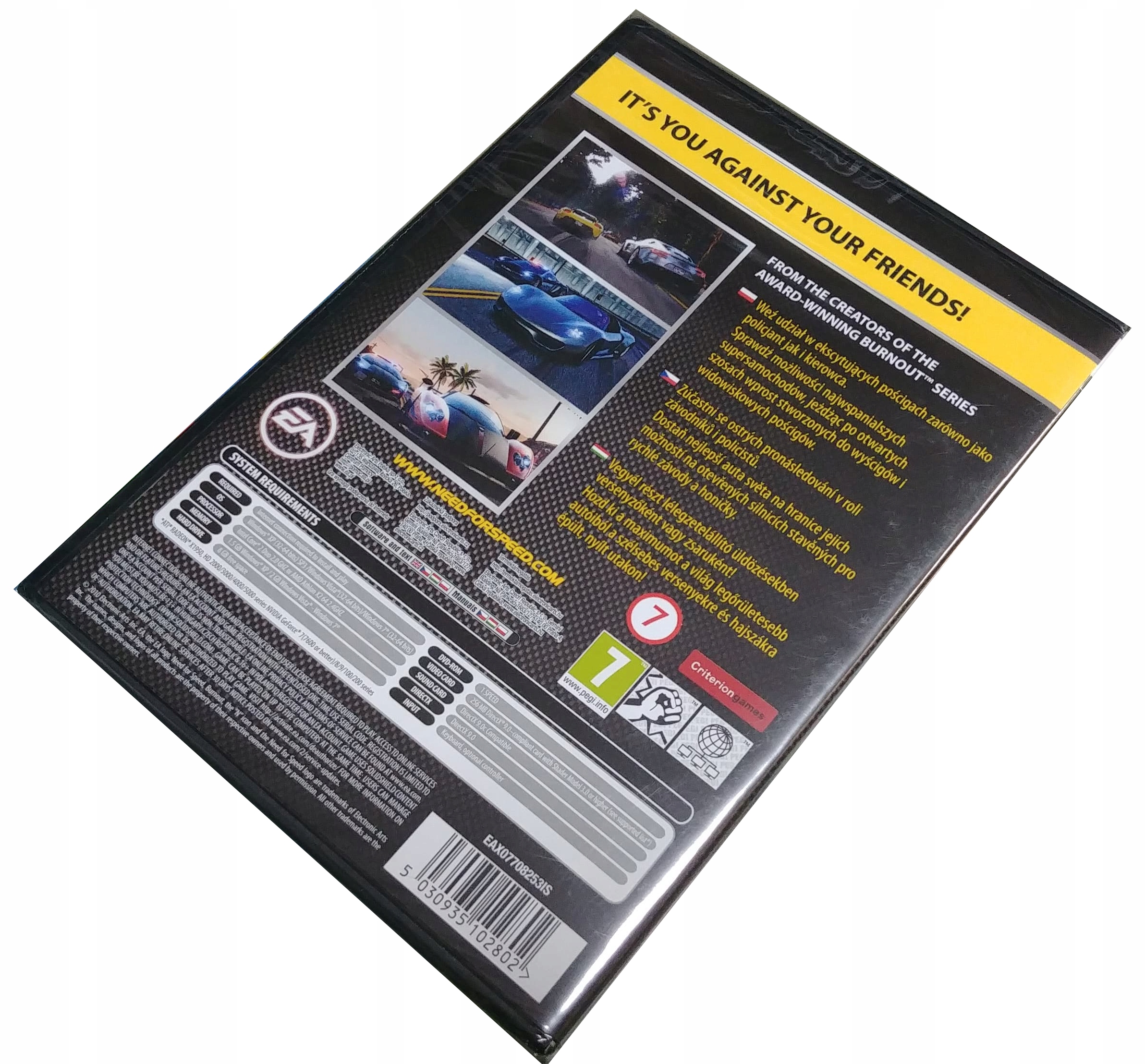 NFS NEED FOR SPEED HOT PURSUIT BOX / PC / NOWA/ PL Rodzaj wydania Podstawa