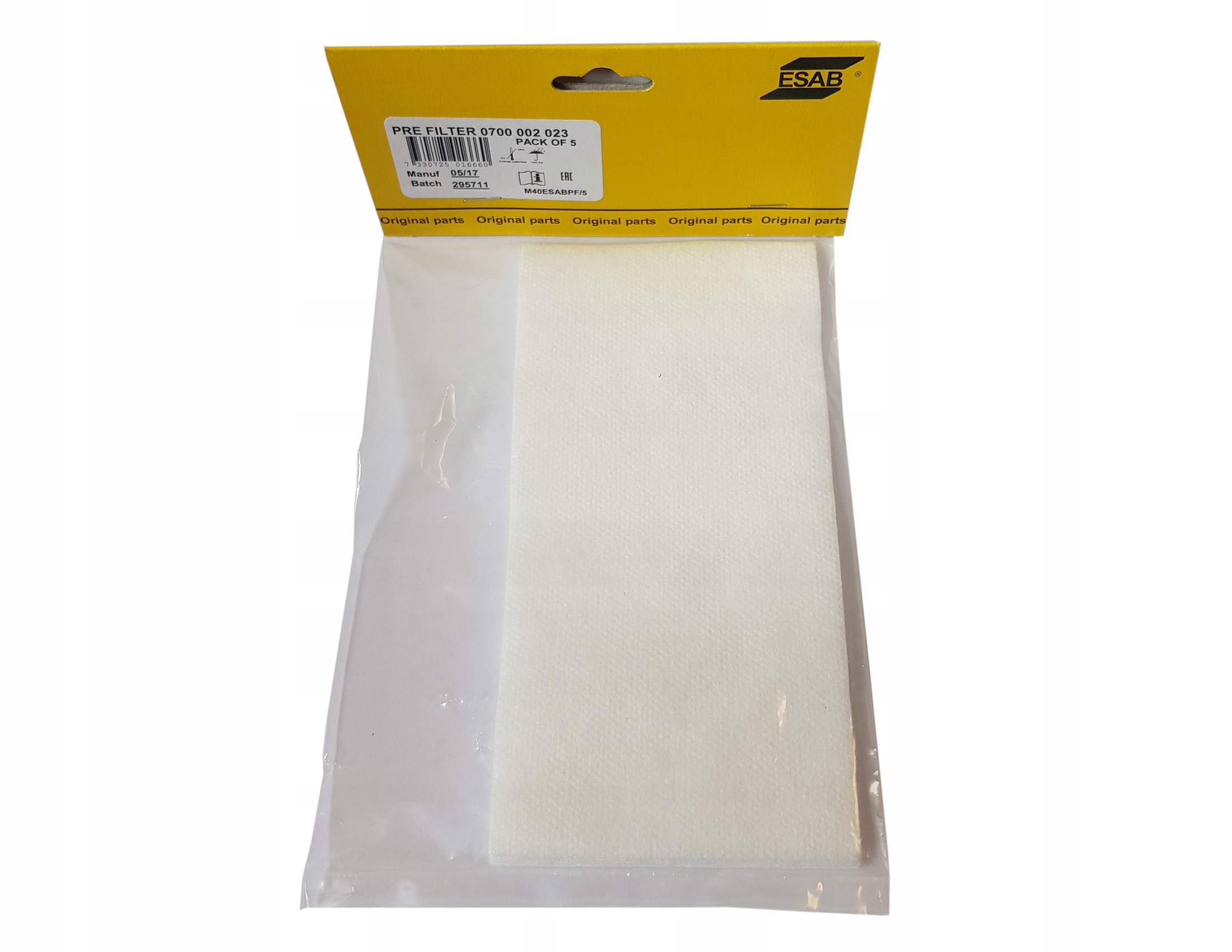 

Filtr do Esab Eco Air Warrior Tech nawiewu pk 5