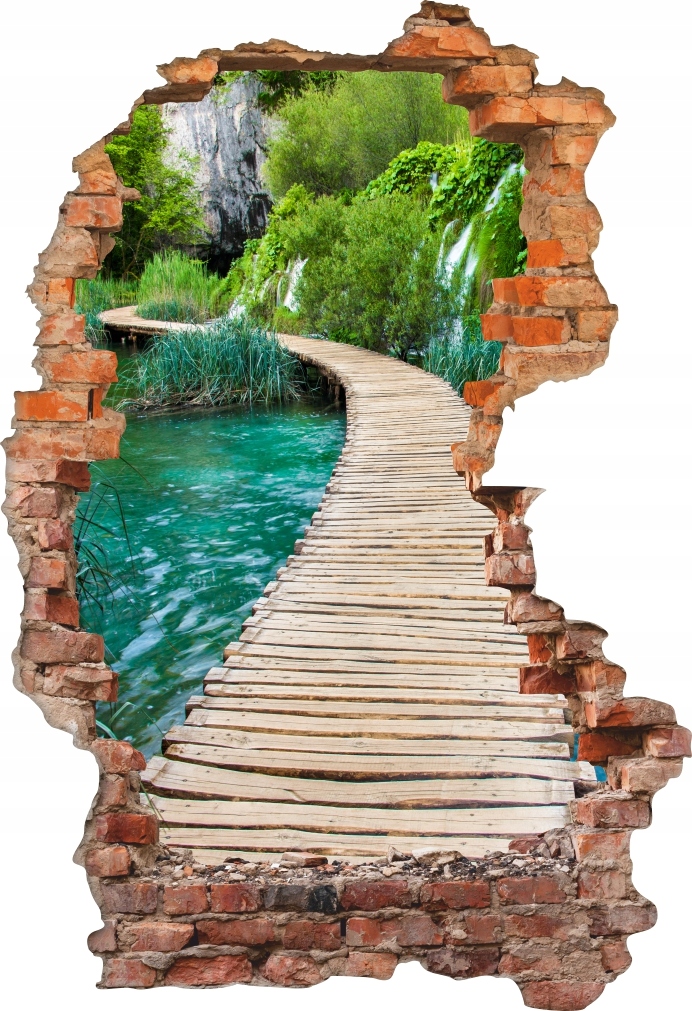 

Naklejki ścienne Dziura 3D fototapeta dziury widok