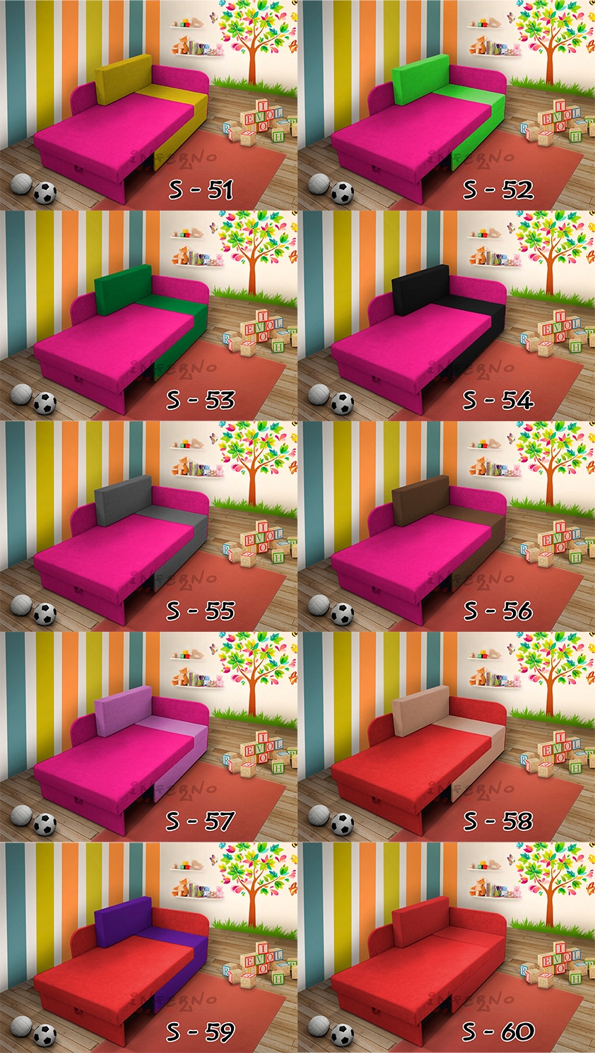 Łóżko dla dziecka, sofa narożna, wiele kolorów! Informacje dodatkowe funkcja spania pojemnik na pościel