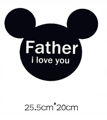 TERMO NAKLEJKA APLIKACJA NAPRASOWANKA MOUSE FATHER D-75