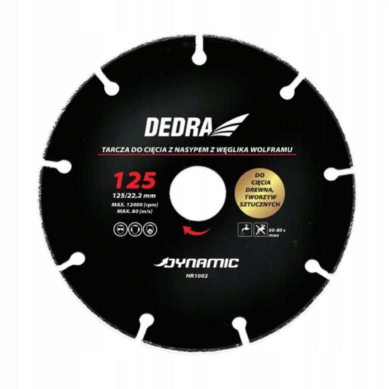 

Tarcza do cięcia Drewna z Węglikiem Wolframu 125mm