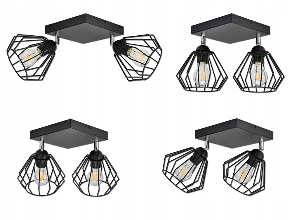 LAMPA WISZĄCA SUFITOWA ŻYRANDOL BRYLANT LED EDISON Materiał dominujący metal