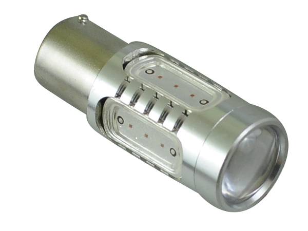 

Led P21W Ba15s Cob przebija czerwony klosz Migacz