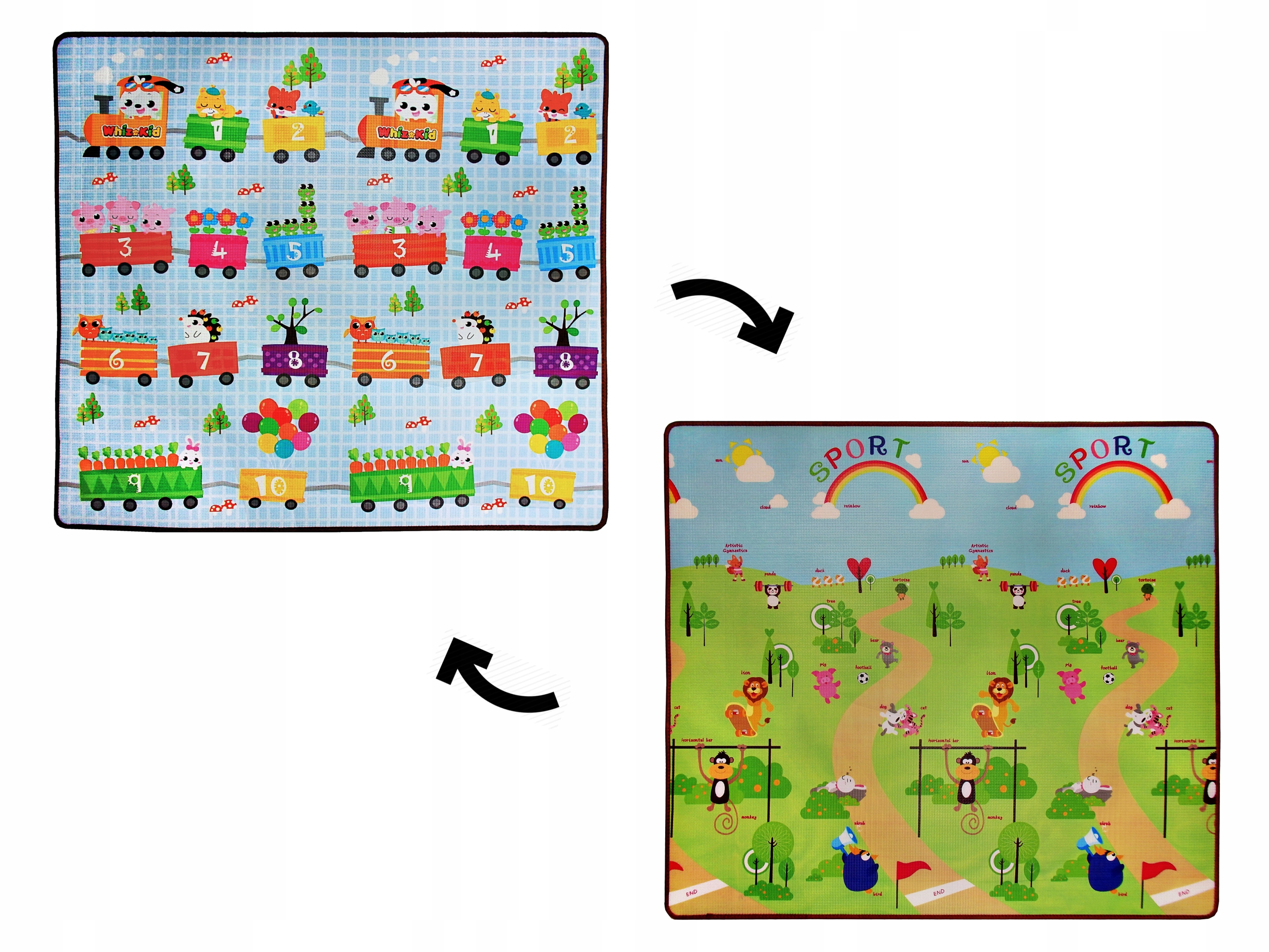 

Mata Piankowa dwustronna 180x200 cm Dywan Pociąg