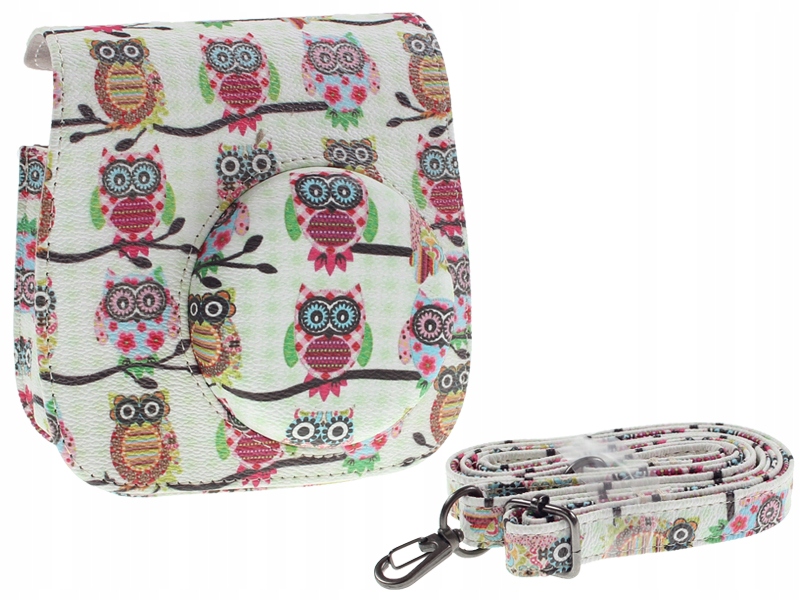 

Futerał do Fuji Instax Mini 8 9 Retro sowy biały