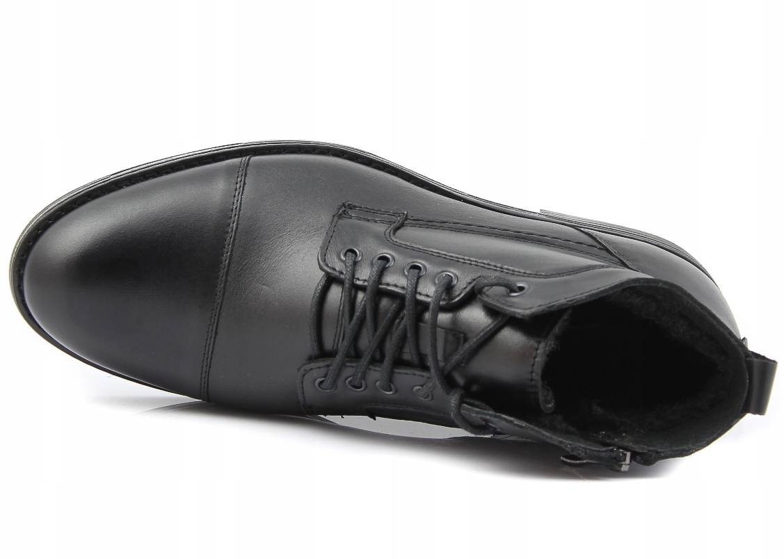 TRZEWIKI BUTY ZIMOWE SKÓRA POLSKIE 84/CZARNY 43 Rozmiar 43