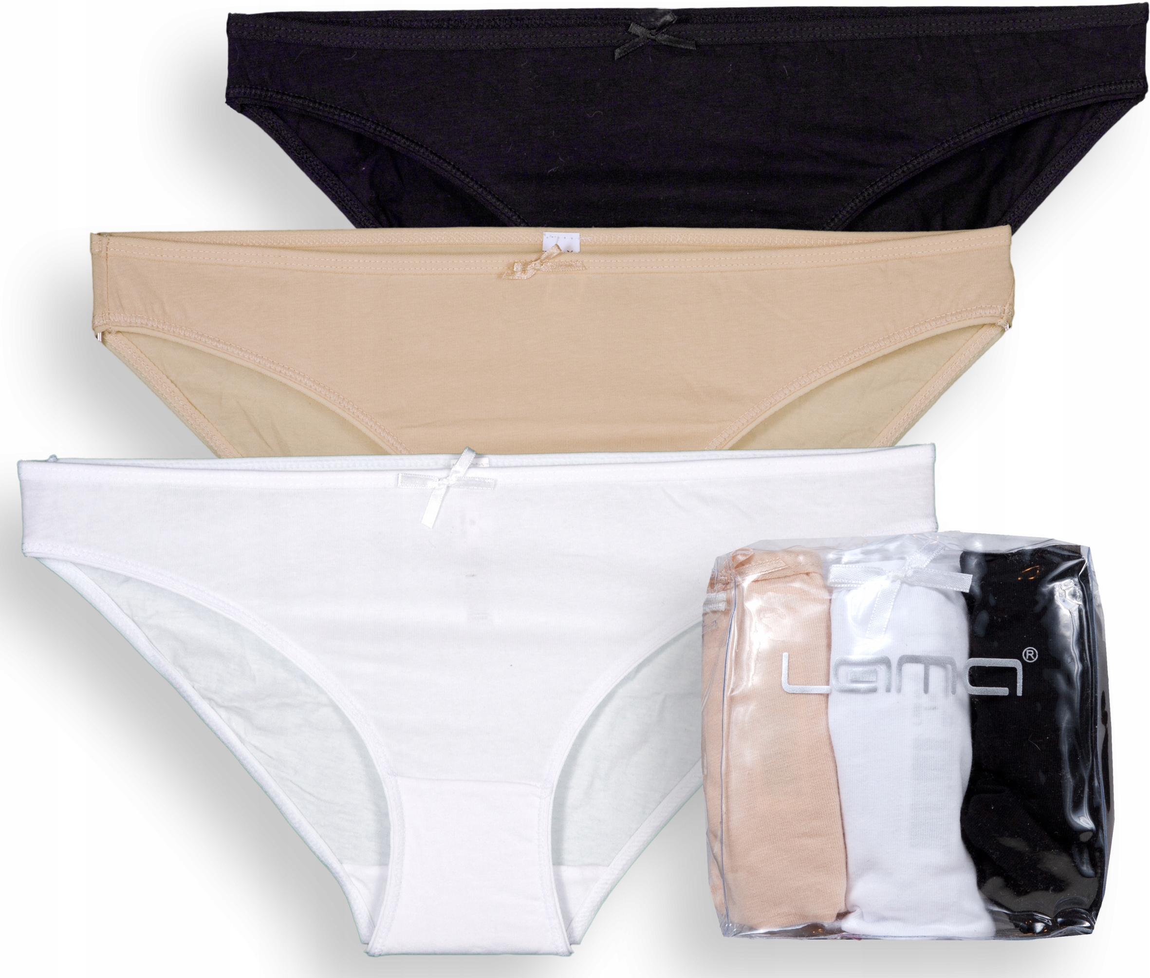 

Lama 400 Mb Figi Damskie Mini Bikini 3 pak XL