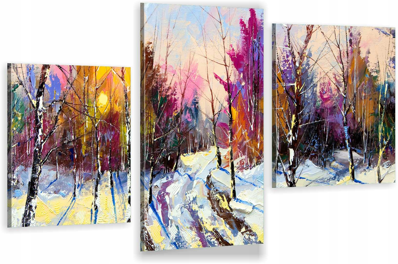 

Tryptyki Obraz Na Ścianę Abstrakcja Zima 980 Wz