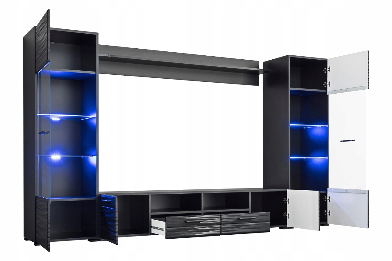 NOWOCZESNA MEBLOŚCIANKA MODICA Z EFEKTEM 3D ! Kolor mebla Inny kolor