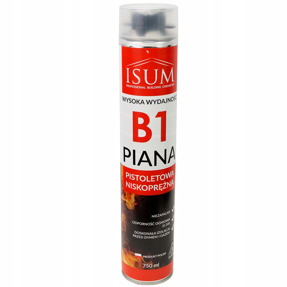PIANA pianka PU PPOŻ OGNIOODPORNA OGNIOWA B1 12szt Kod producenta PIANA MONTAŻOWA PISTOLETOWA ISUM OGNIOOD